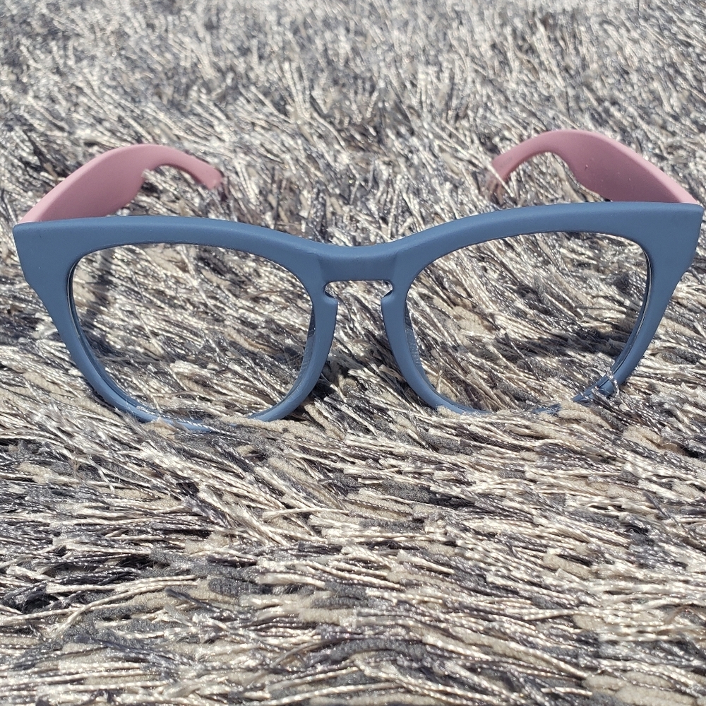 Periwinkle and Pale Pink Clear Fashion Eyeglasses